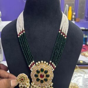 Green Long Necklace Set - original supplied product photograph