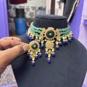Green and Blue Choker Set - original supplied product photograph